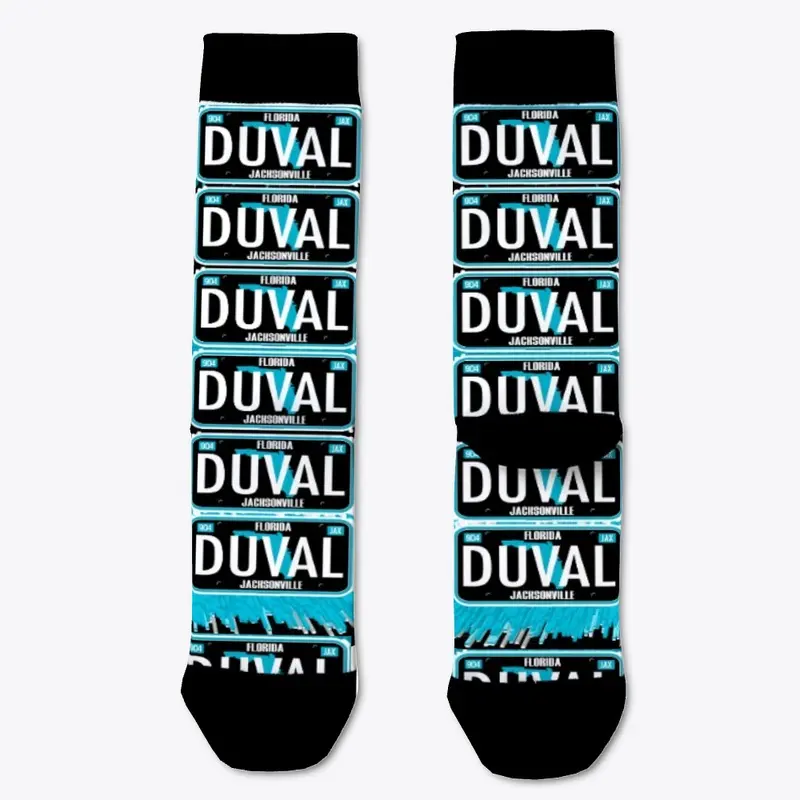 DUVAL TAG SOCKS (TEAL & BLACK)